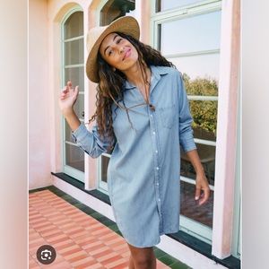 FRANK & EILEEN Light Blue Denim Mary Shirt Dress